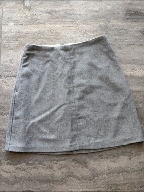 Wilfred Light Gray Mini A-Line Skirt